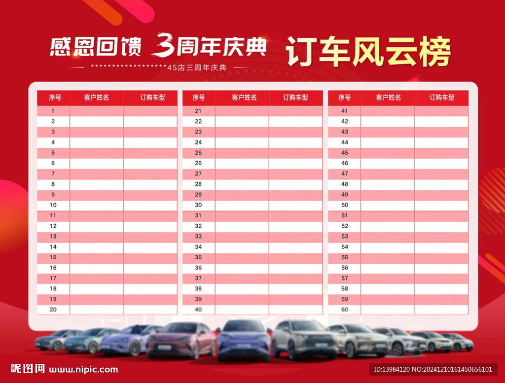 订车风云榜