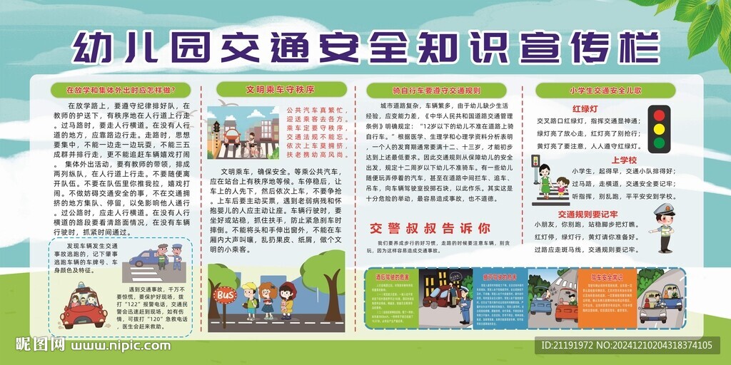 幼儿园交通安全知识宣传栏