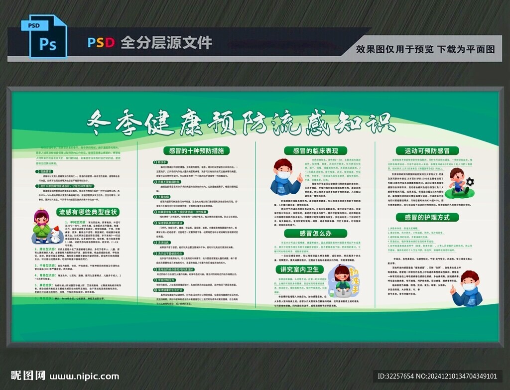 冬季健康教育展板
