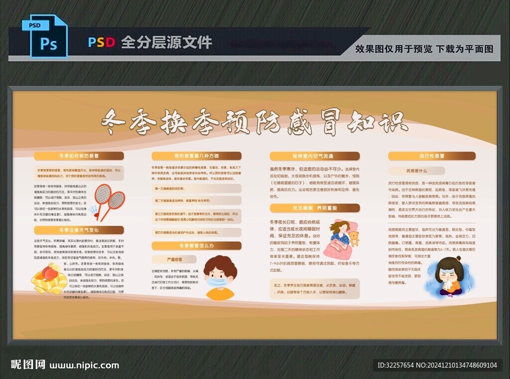 冬季健康教育展板