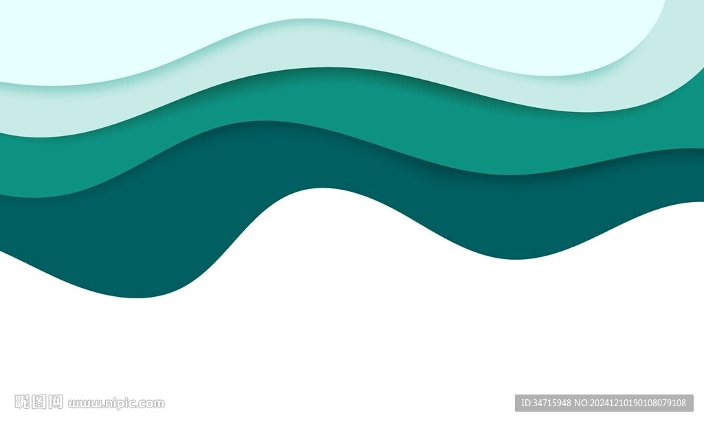 绿色抽象波浪线矢量背景