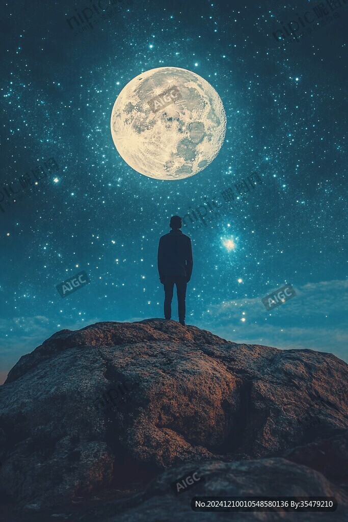 星辰大海男孩背影