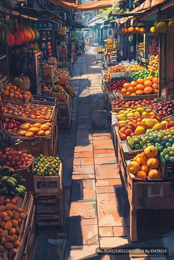 水果店插画
