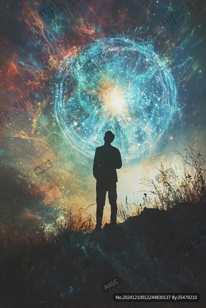 星辰大海男孩背影