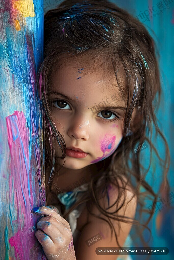 怡然自得的小女孩壁纸