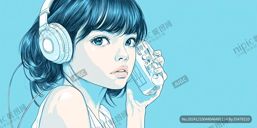 听歌的少女