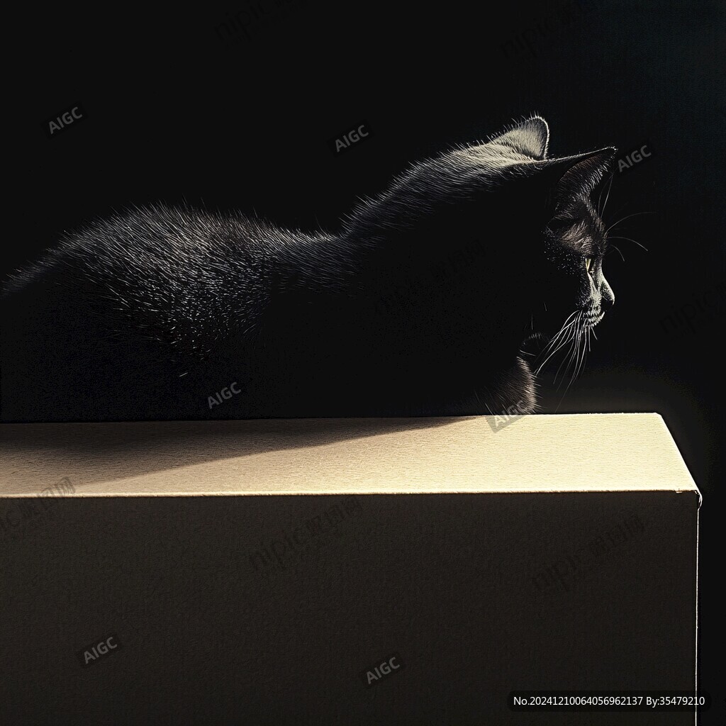 猫咪黑底图