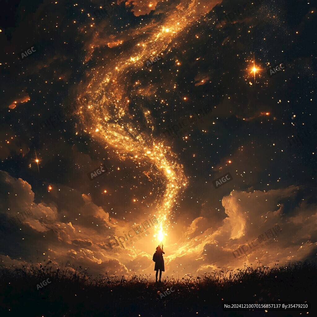 星辰大海男孩背影