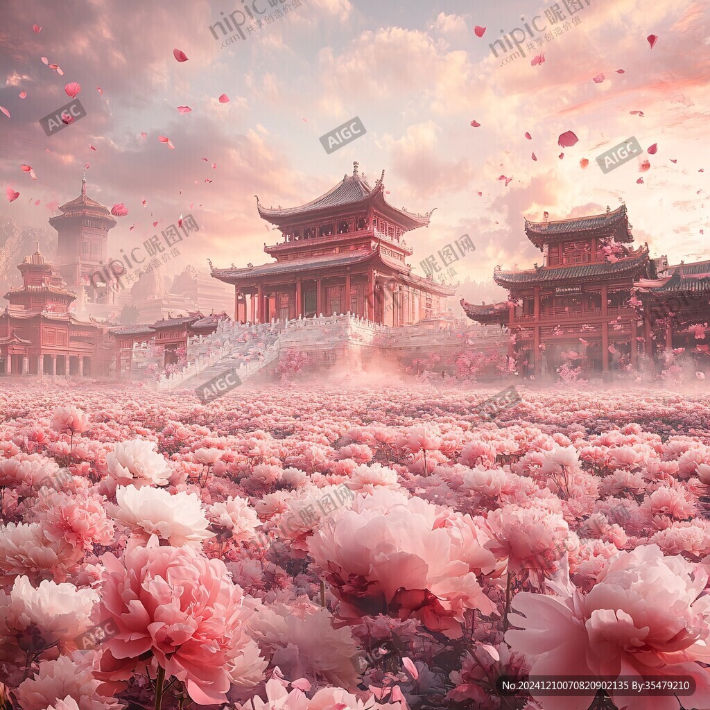 宫殿楼阁仙境仙人大殿