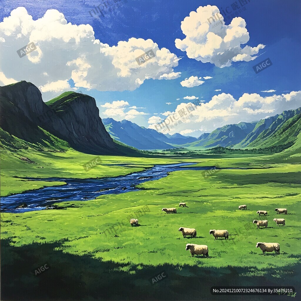 油画大草原