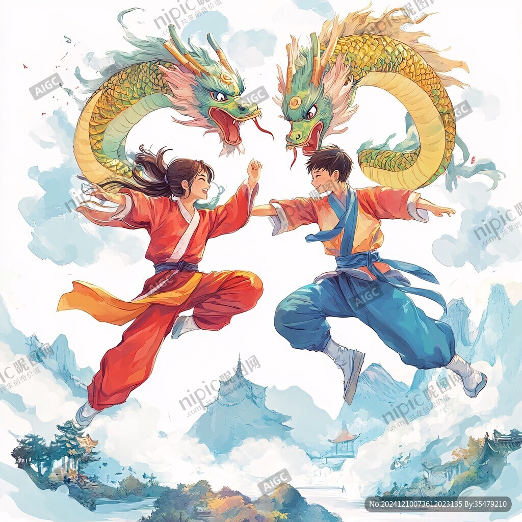 中华武术插画