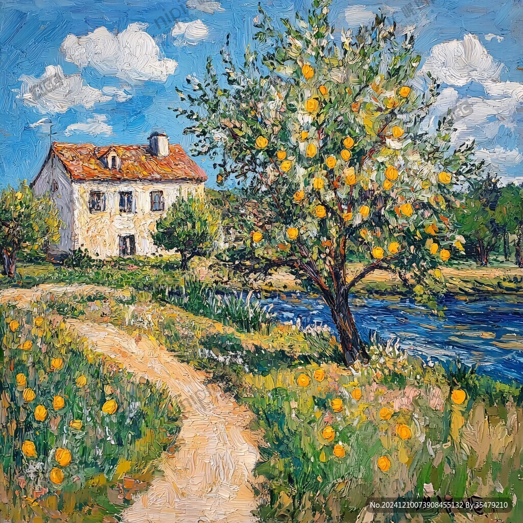 小黄花油画