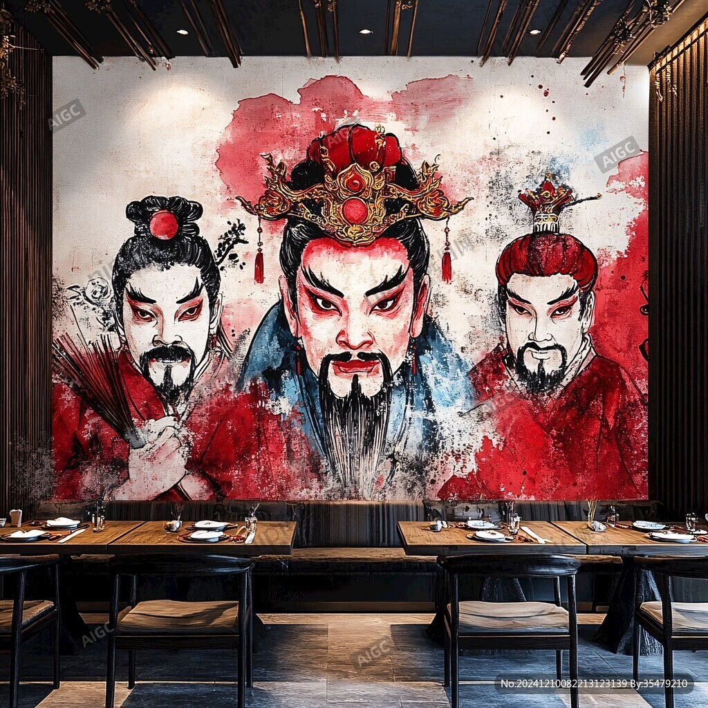 火锅店壁画设计