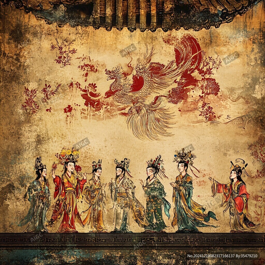 七仙女壁画