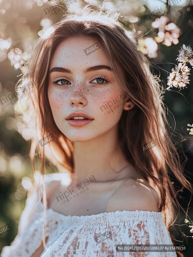 雀斑美人图片