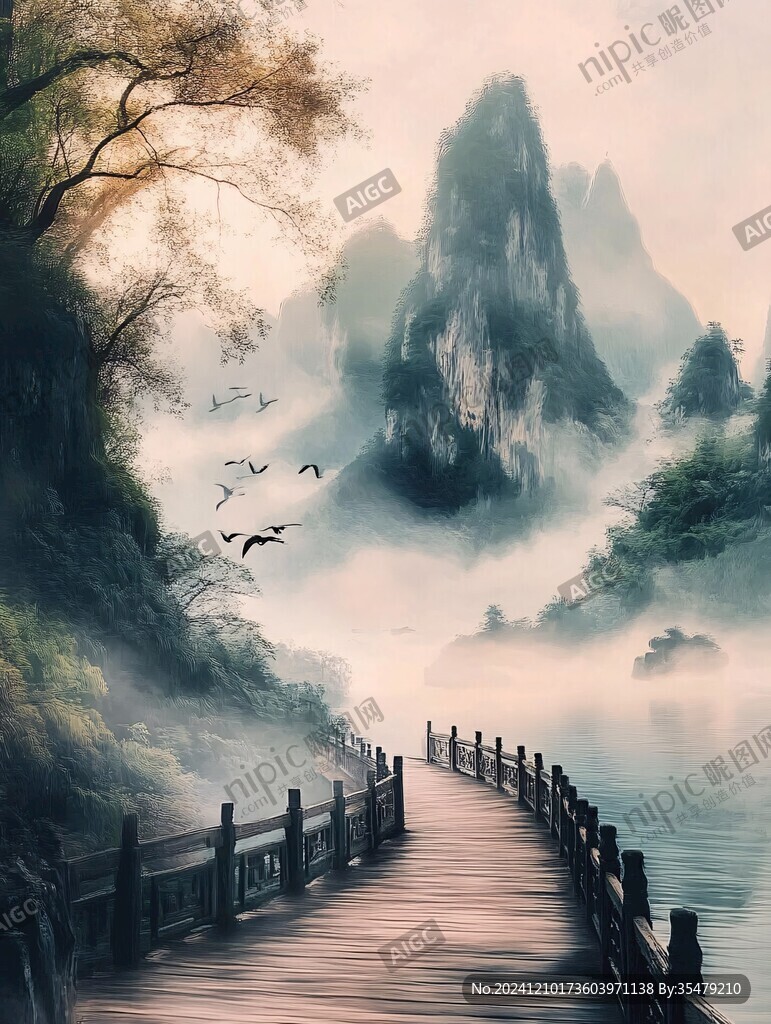 唯美意境山水