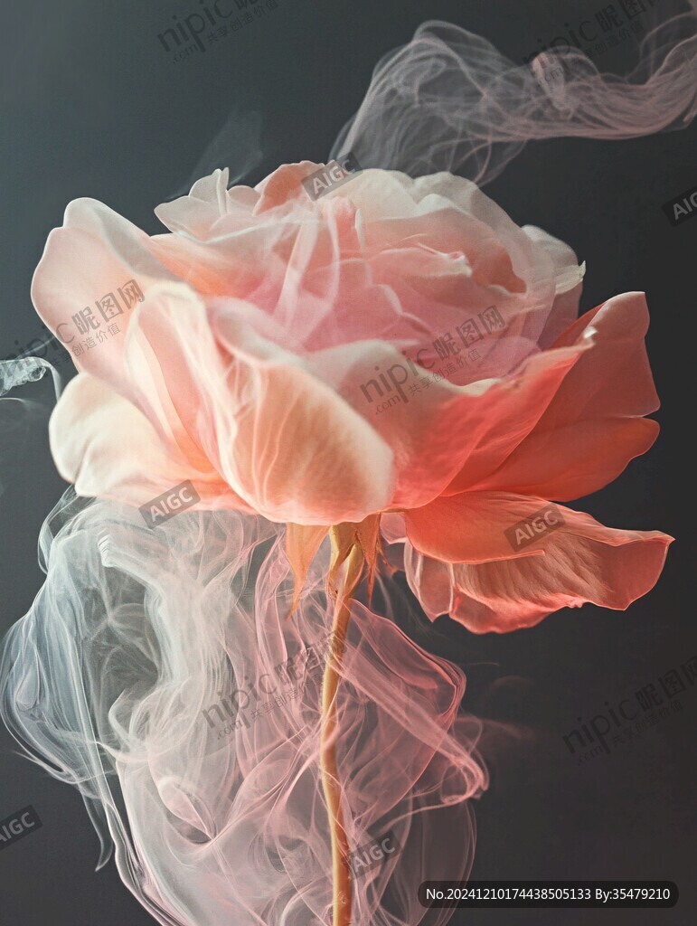 烟雾花朵素材