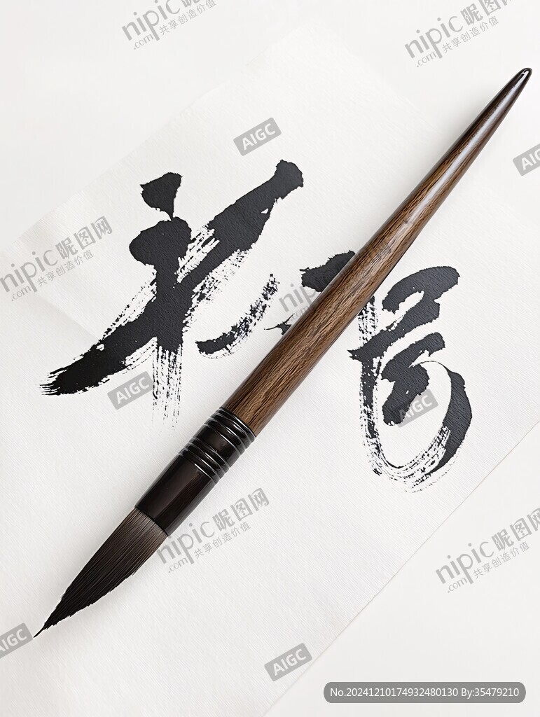 福寿毛笔