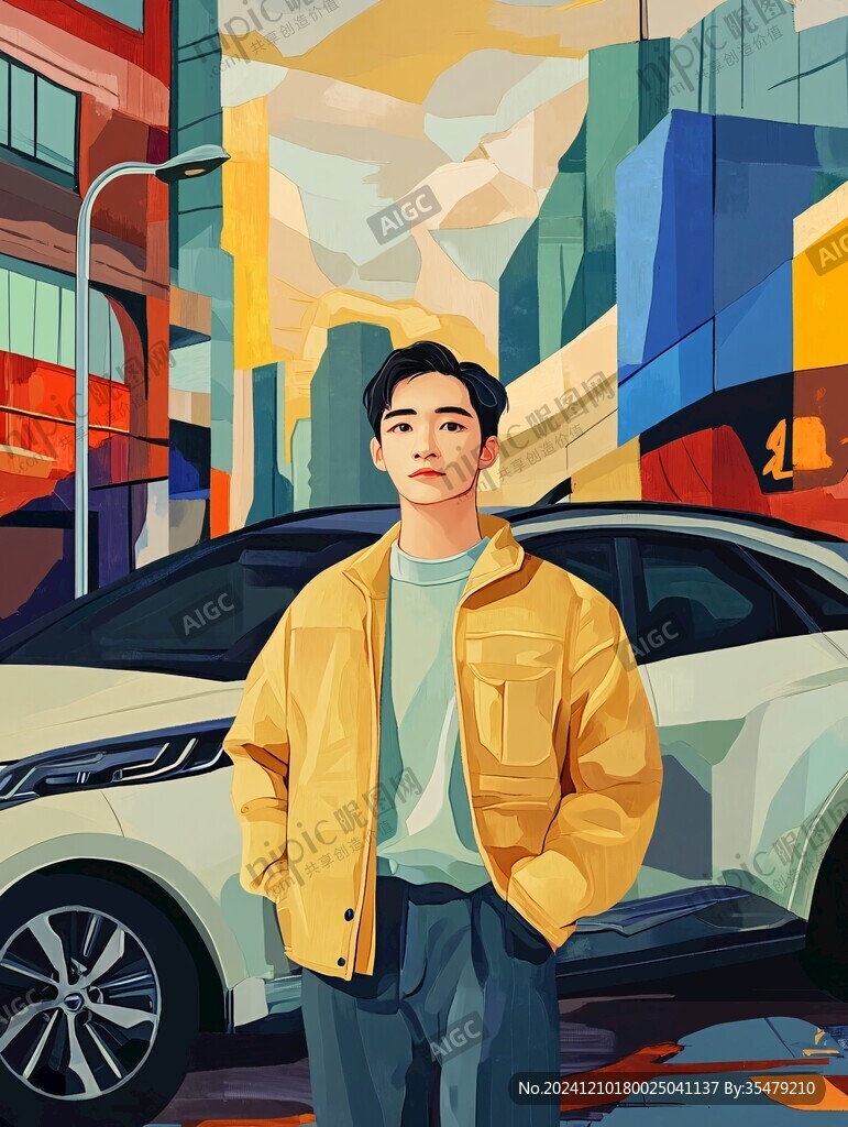 青春男孩插画