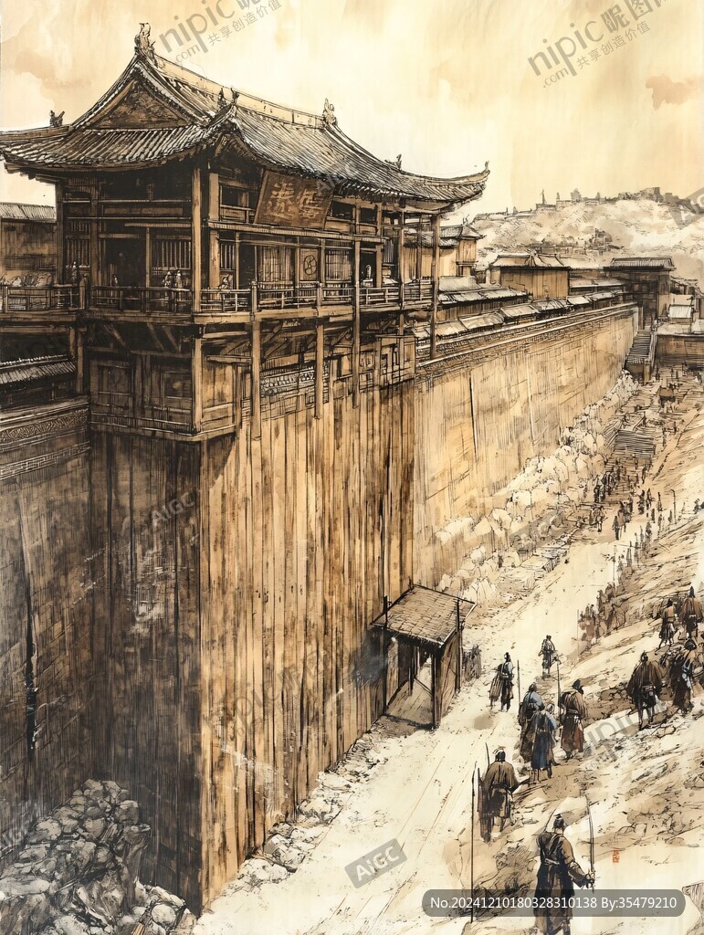 大境门插画