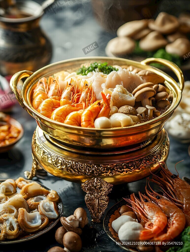 铜锅海鲜全家福