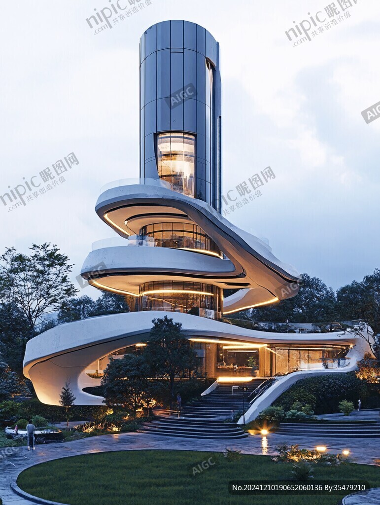莫比乌斯环风格建筑