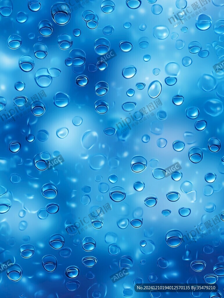 蓝色水泡高清背景图