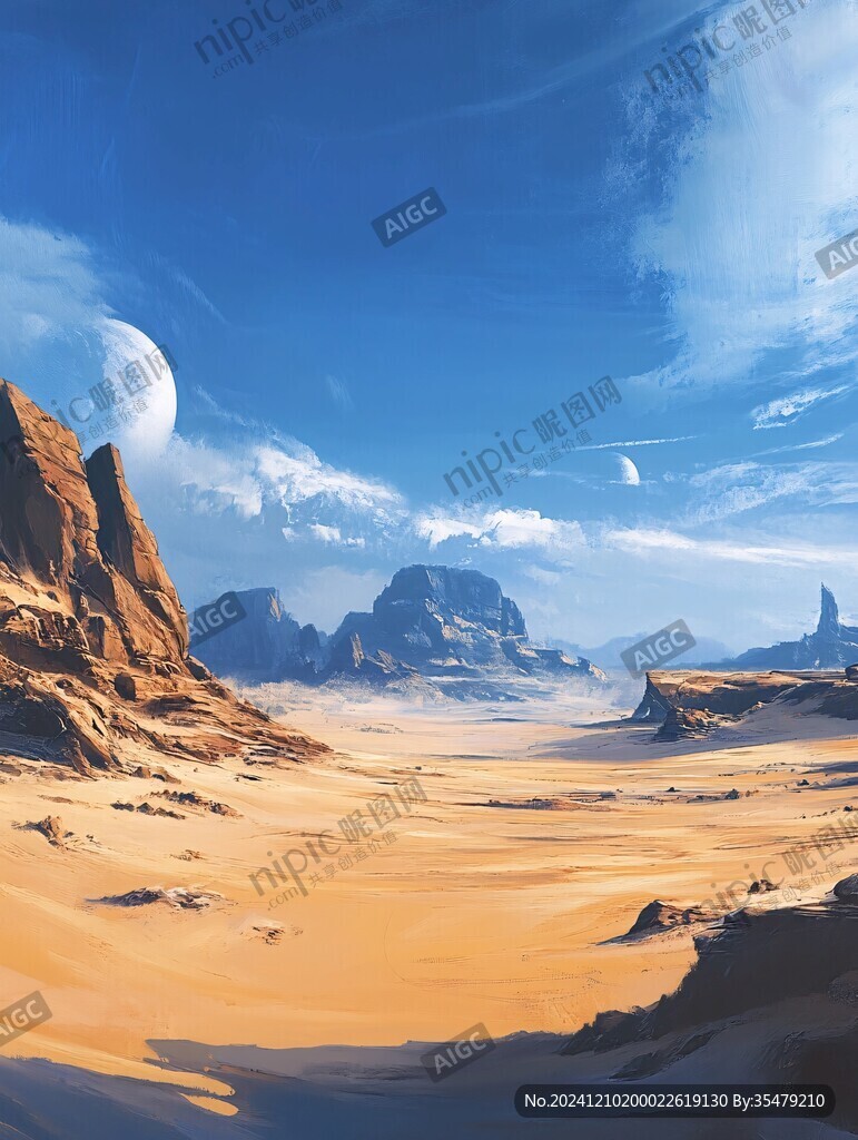 外星球幻想场景插画