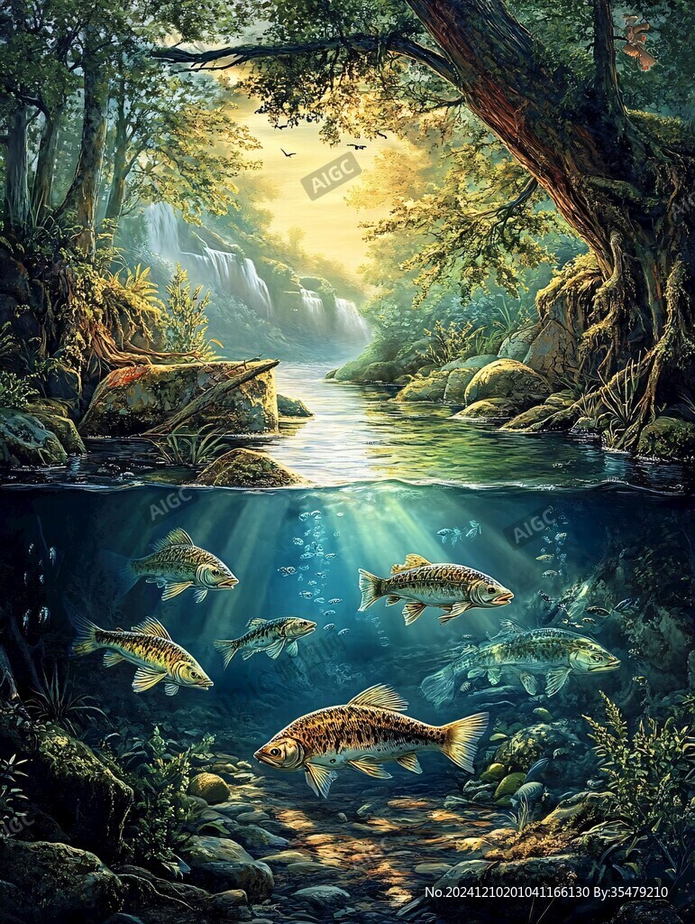 梦幻森林立体画