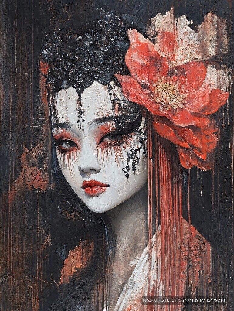 半面妆人物