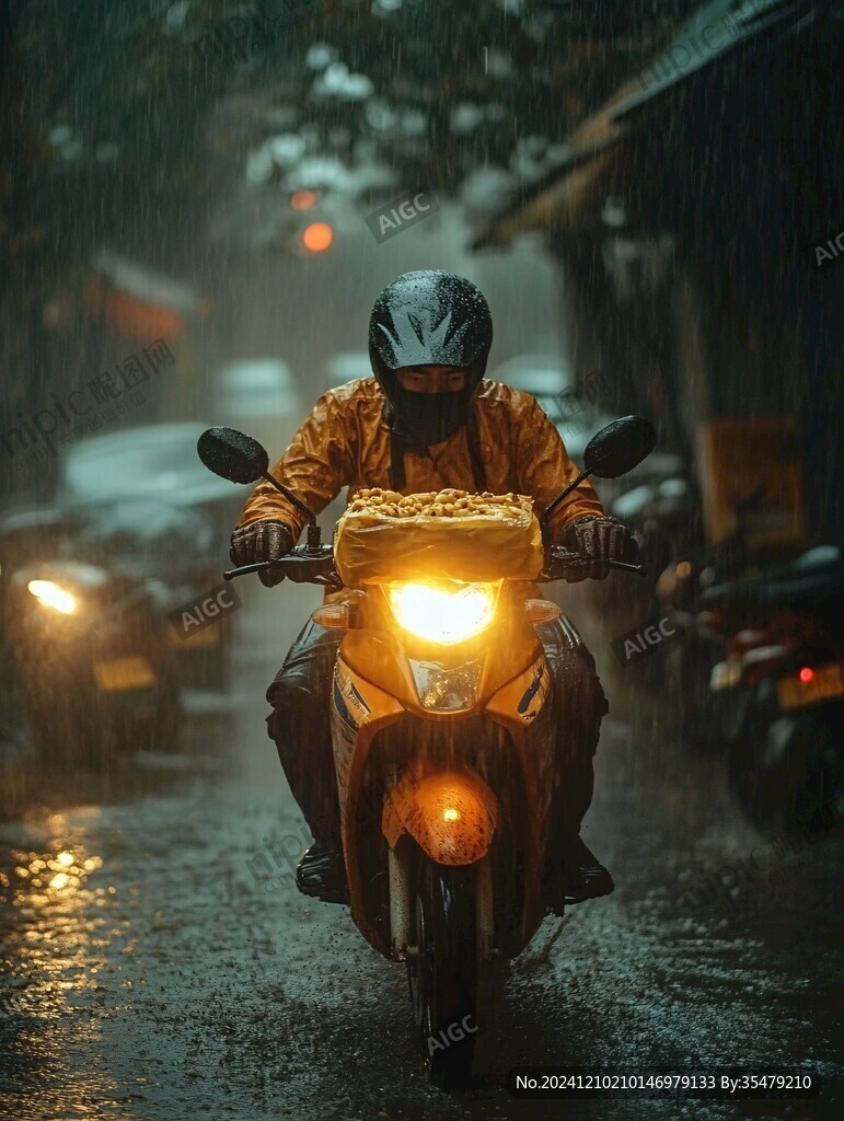 雨天外卖骑手