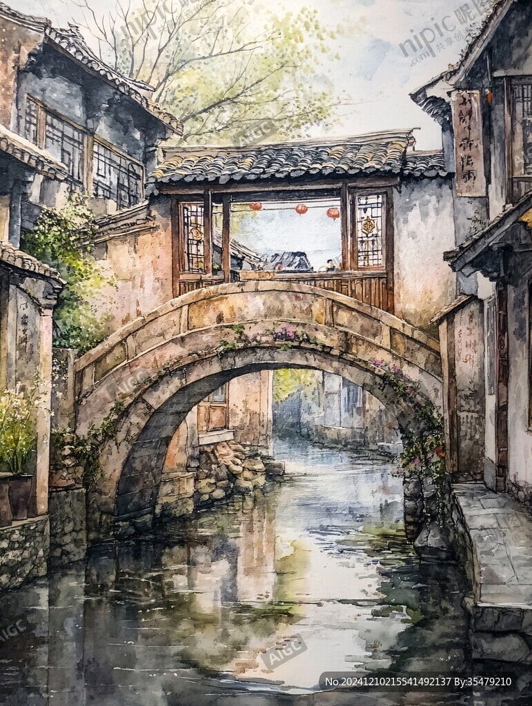 乌镇水彩