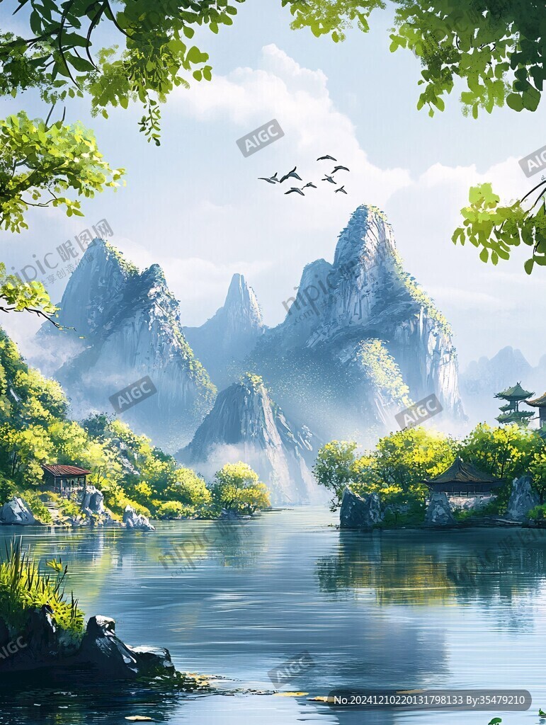 古风山水场景