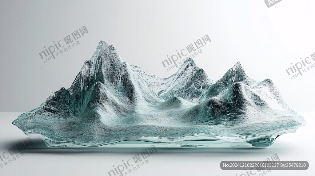 抽象微晶石山水