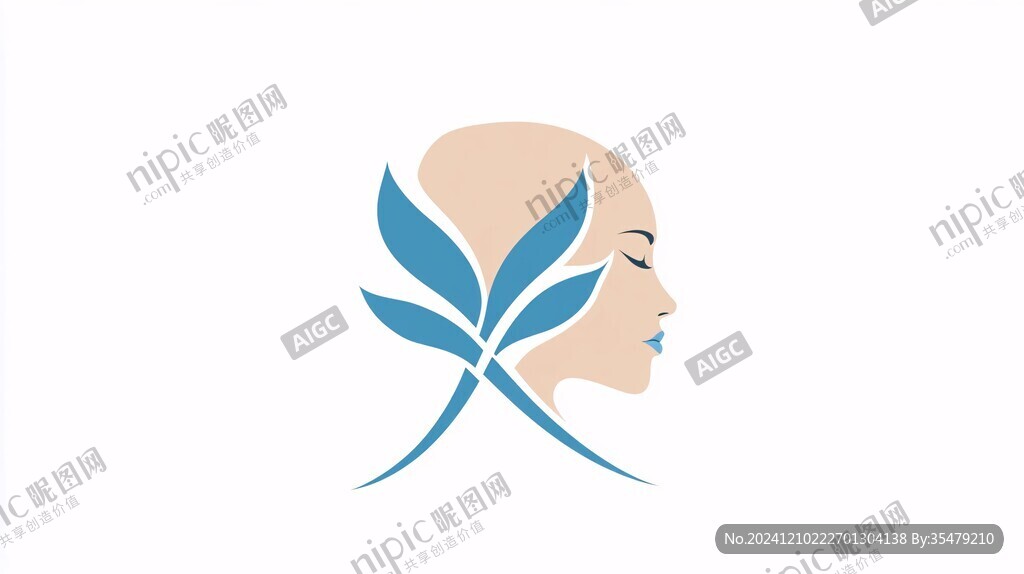 女人侧脸logo