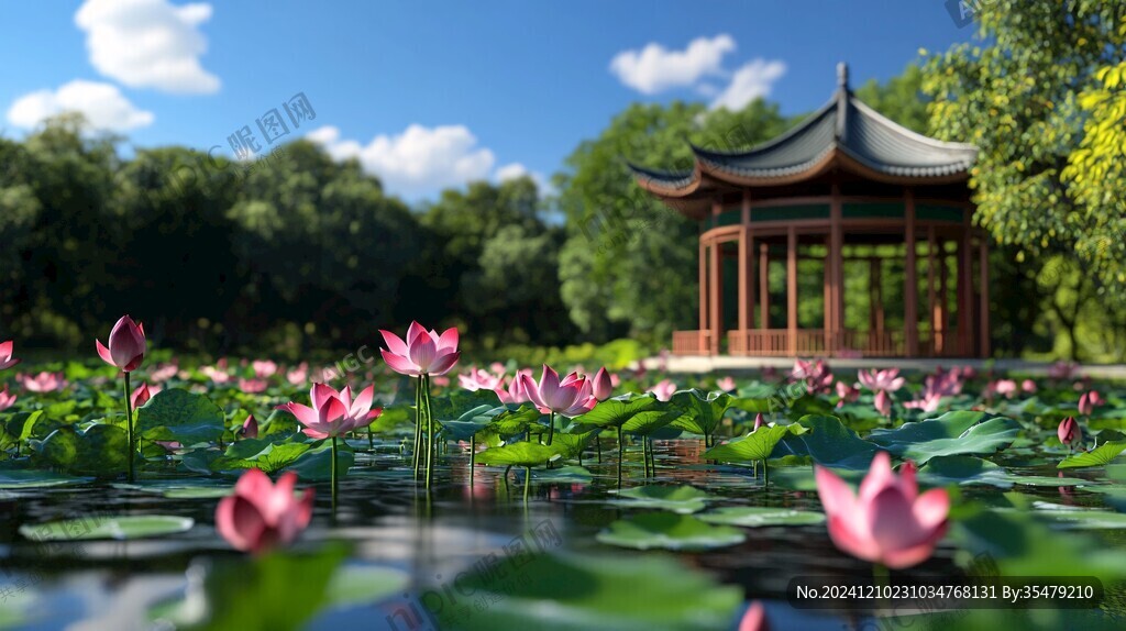 荷花池效果图