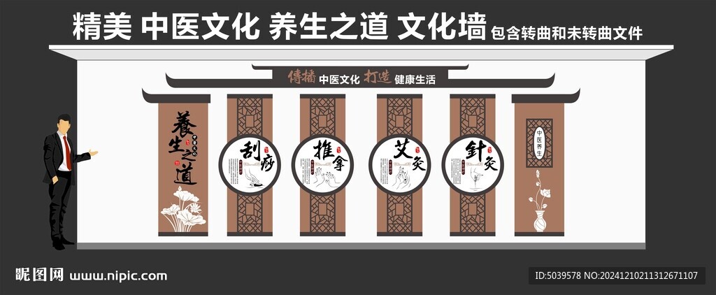 中医文化养生之道文化墙
