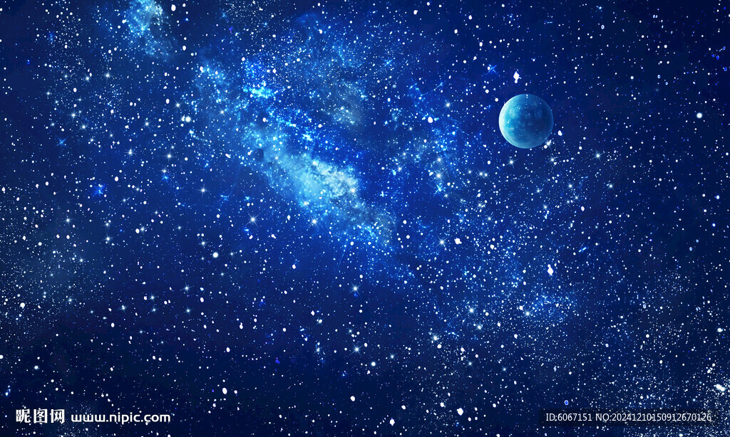 蓝色星空天花软膜背景