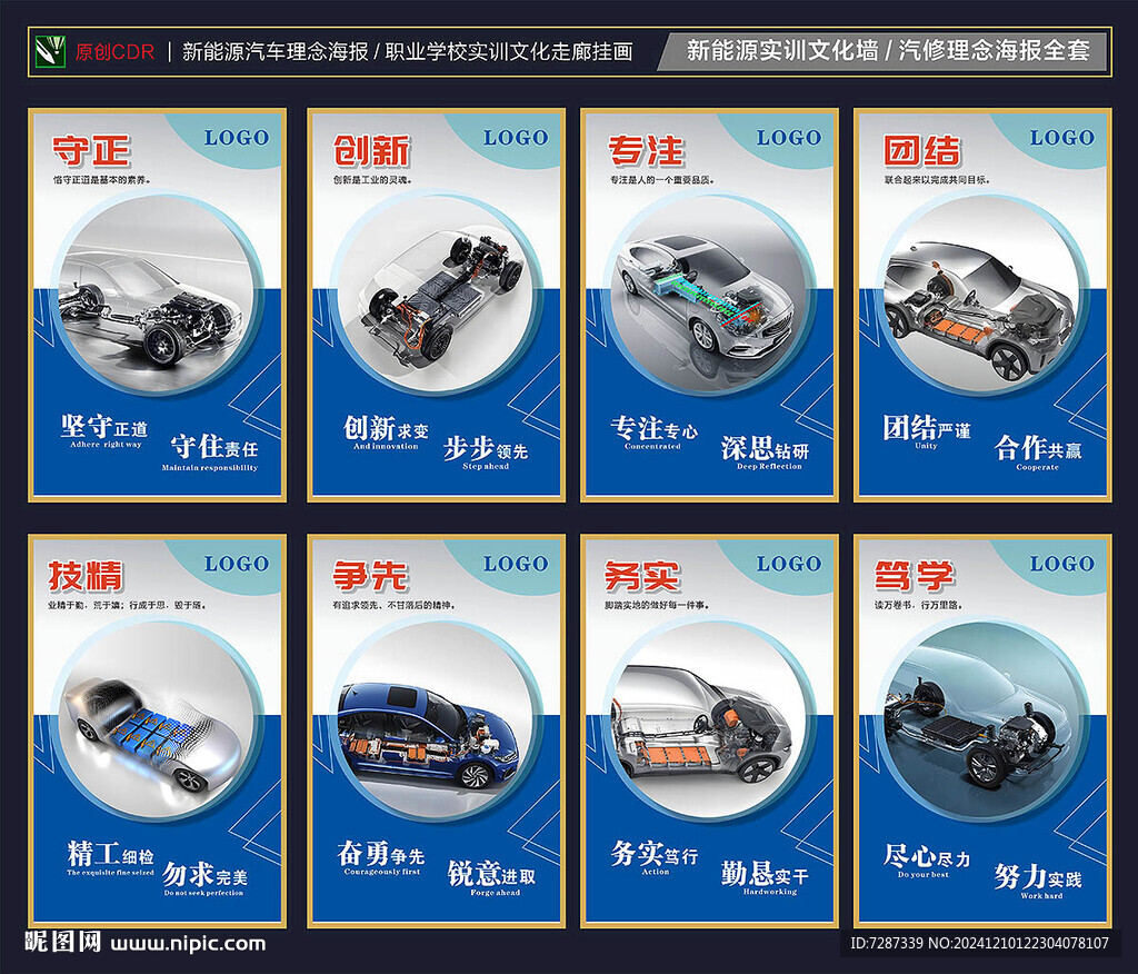 新能源文化墙 汽车文化理念海报