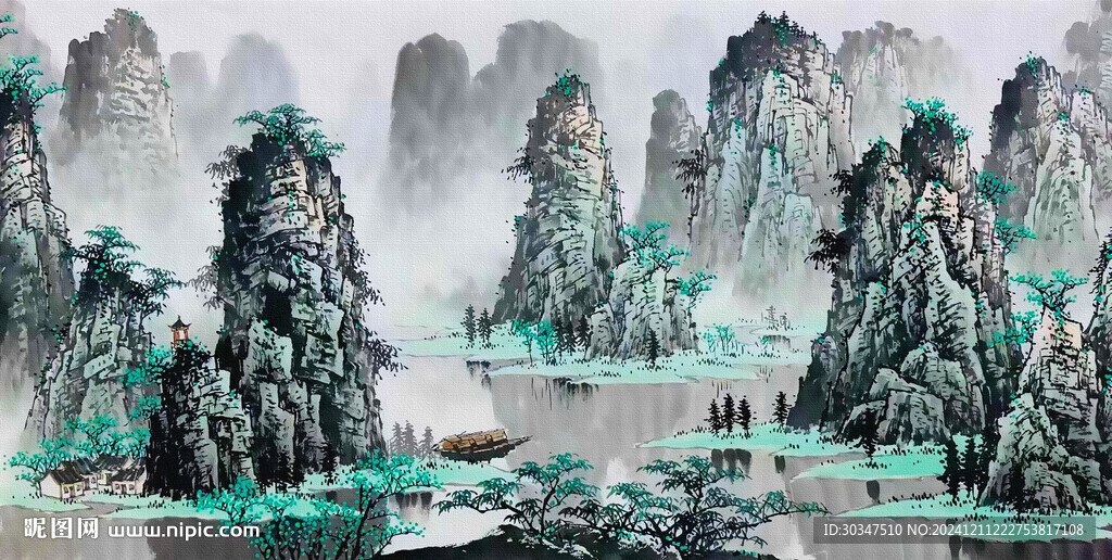 漓江山水画