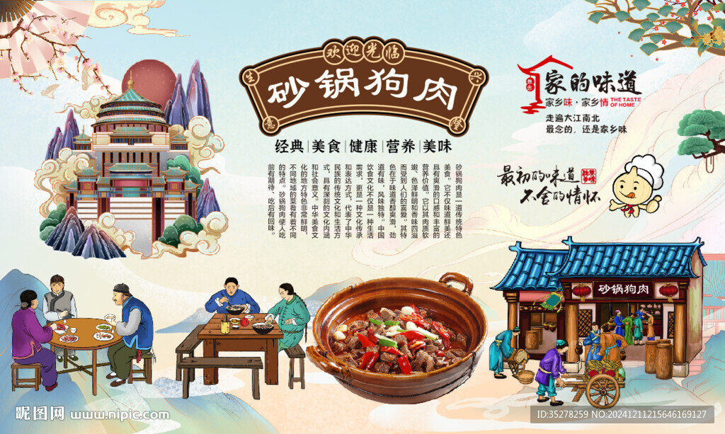 砂锅狗肉背景