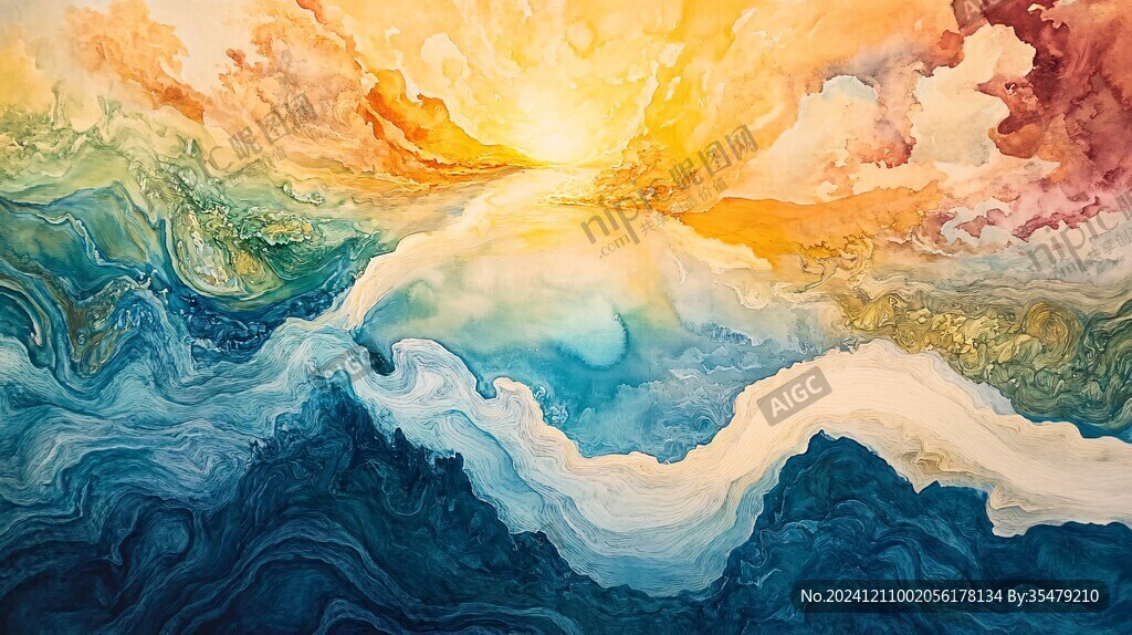 海洋流体画宇宙