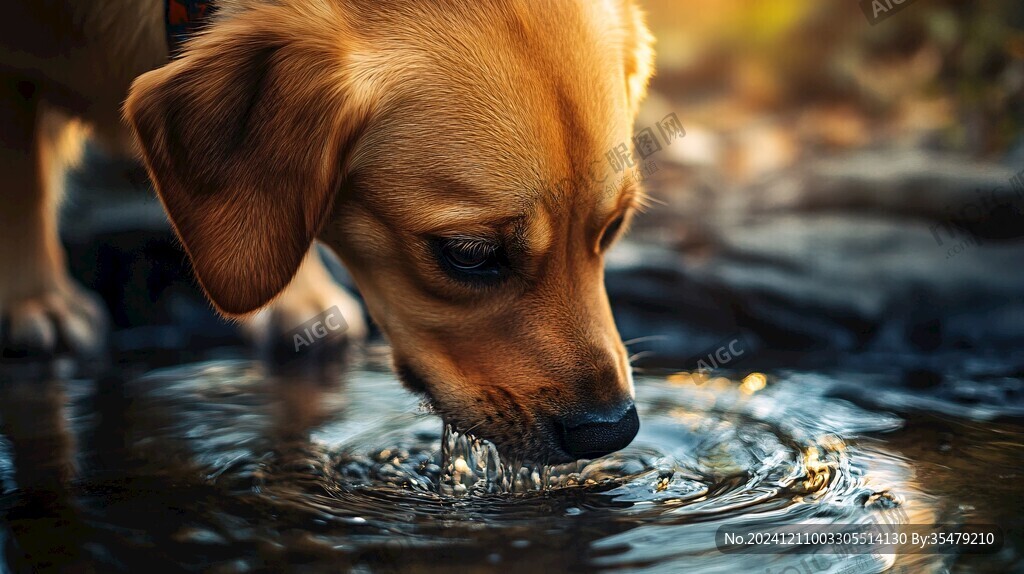 抖水的狗狗
