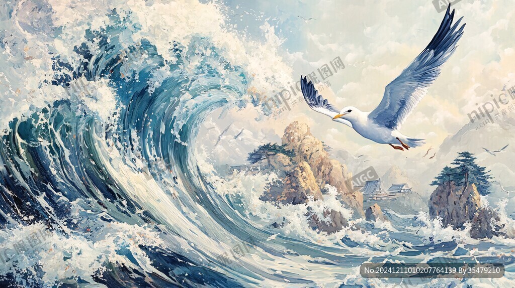 海浪仙鹤