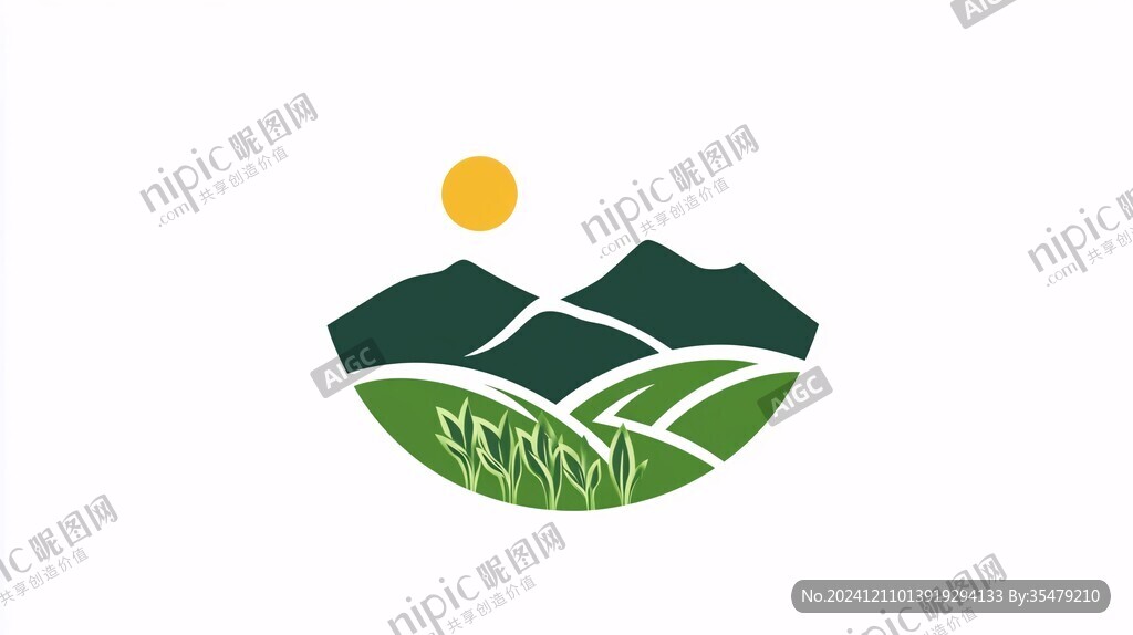 绿植与山logo