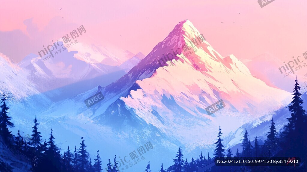雪山原画