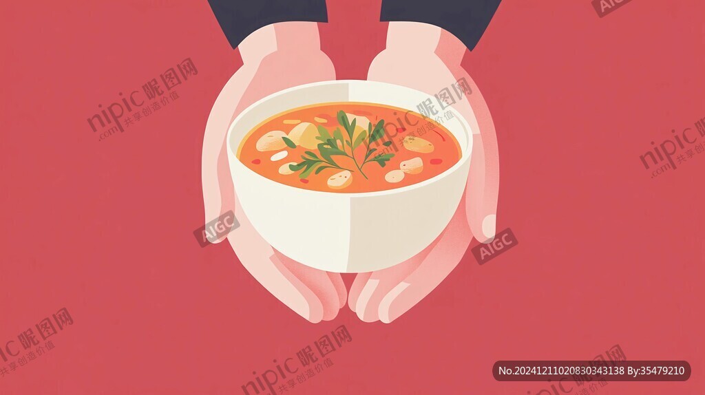 疙瘩汤插画