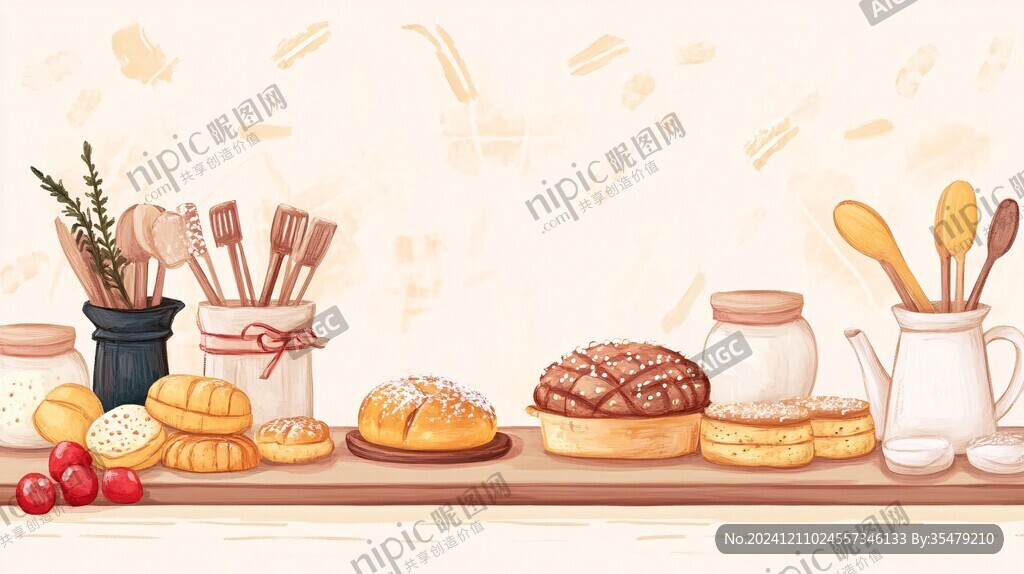 面包房插画