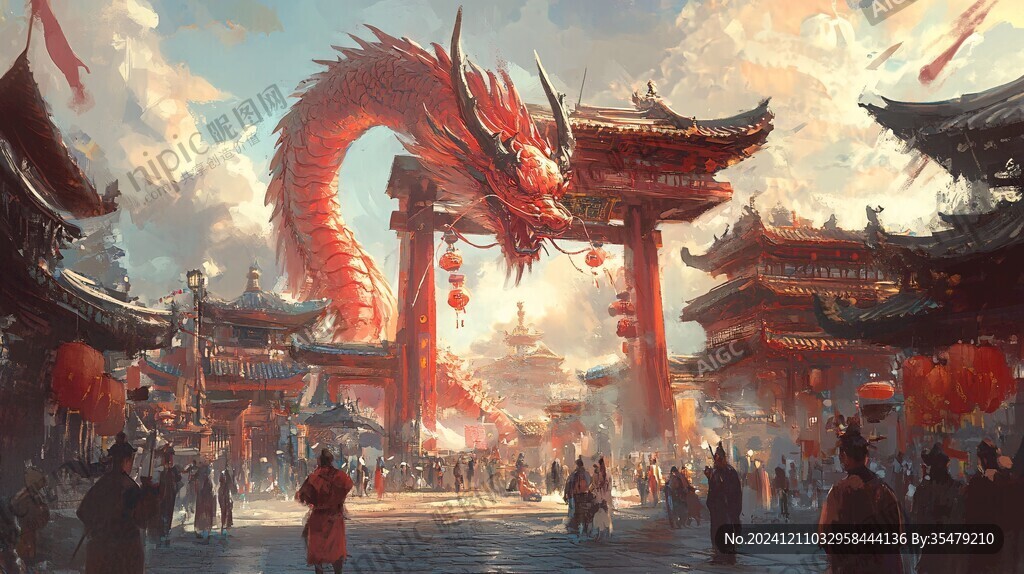 龙年横版插画