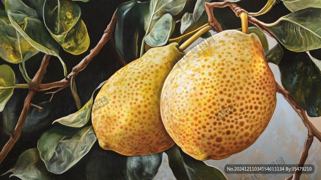 黄金梨插画